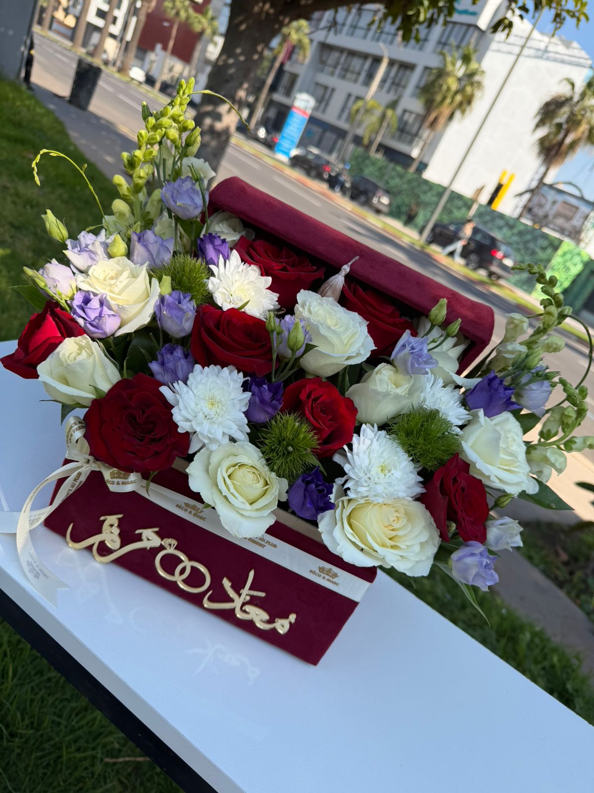 Red Velvet Rose Heart Box