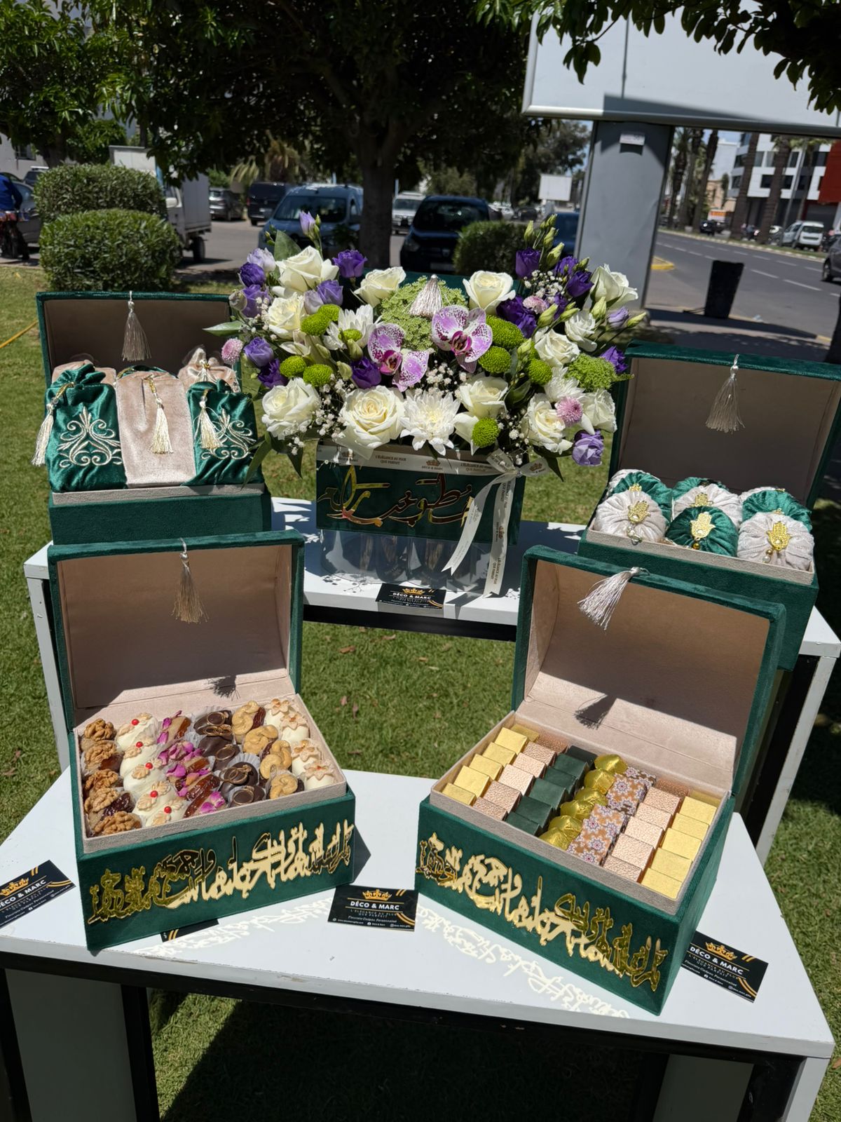 Pack Fiançailles Vert Royal – Coffrets Prestige Personnalisés