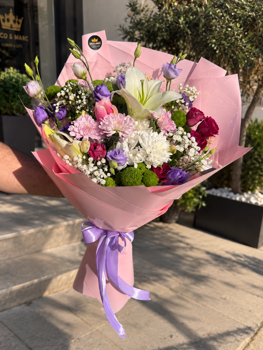 Pink & Purple Mixed Flowers Bouquet