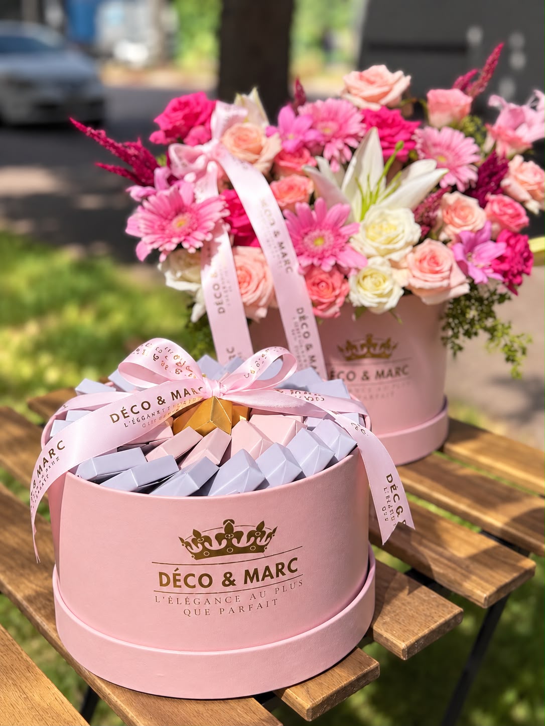 Coffret Douceur Rose – Fleurs & Chocolats - Image 2