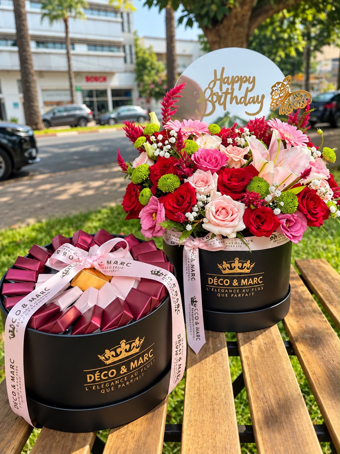 Coffret Happy Birthday – Fleurs, Miroir & Chocolat Belge - Image 6