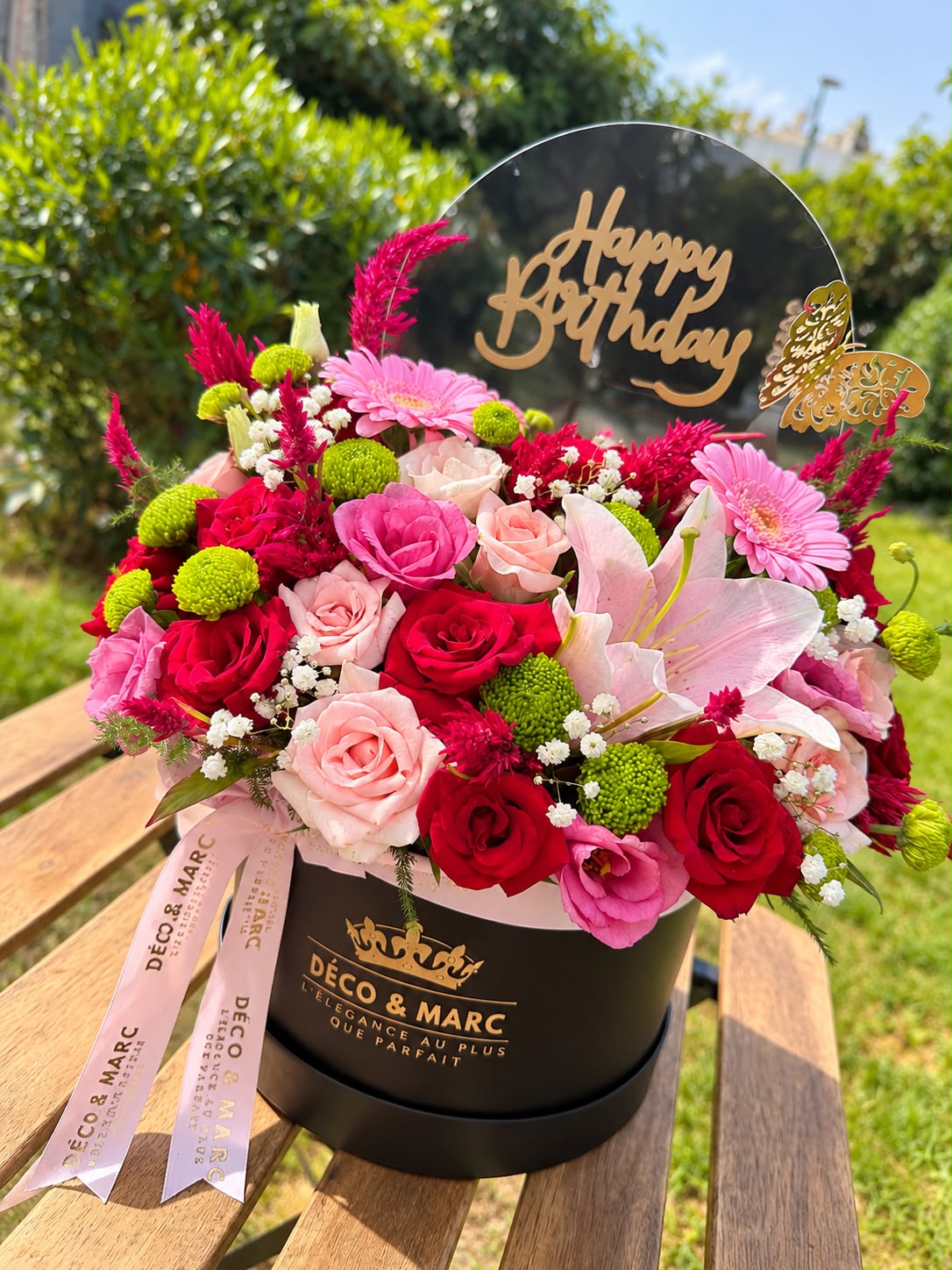 Coffret Happy Birthday – Fleurs, Miroir & Chocolat Belge - Image 5